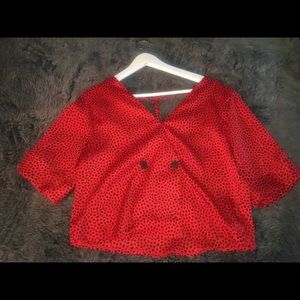 Topshop Cropped Blouse